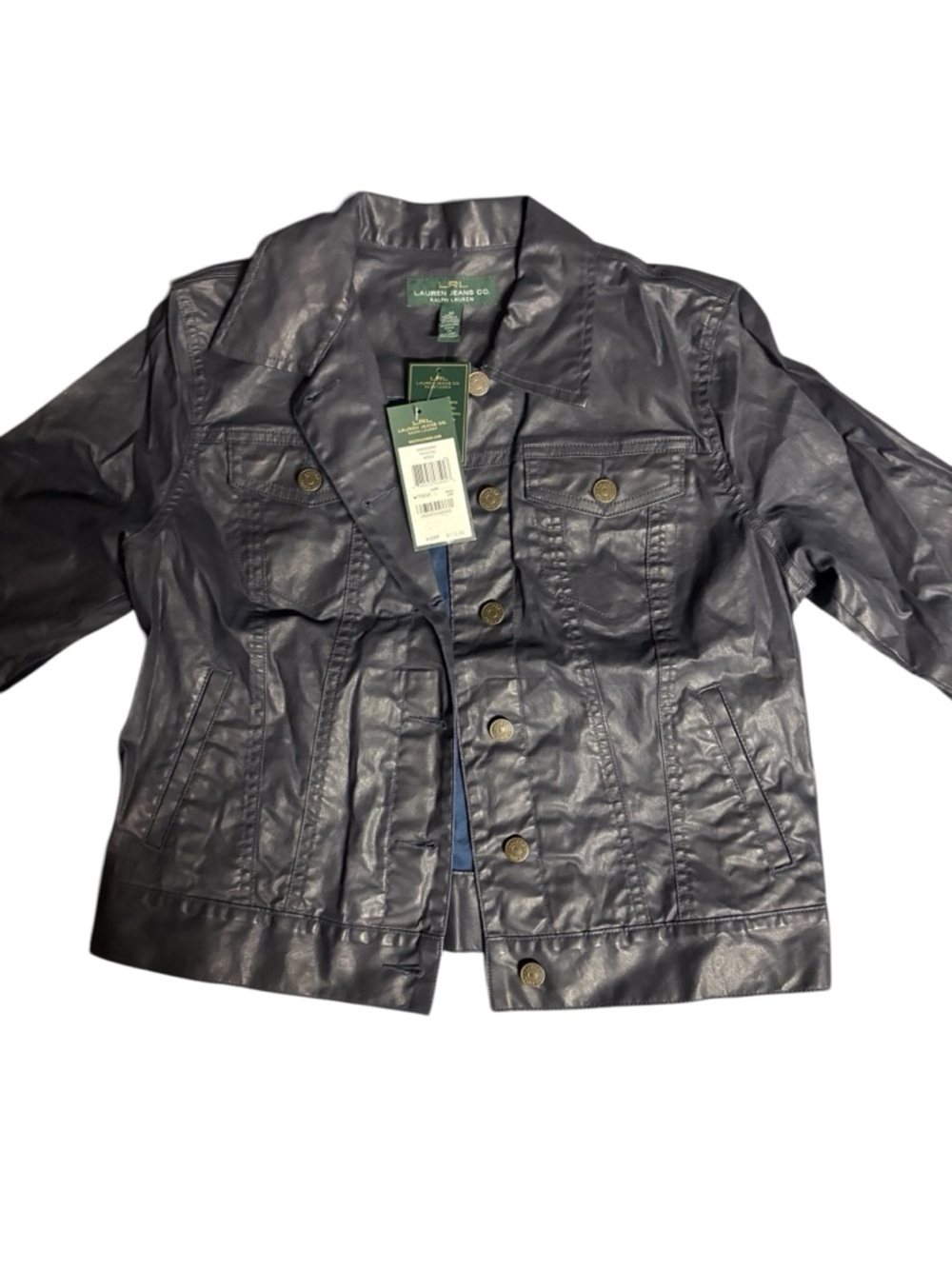 Ralph Lauren Navy Zip-Front Utility Jacket - Picture 3 of 5